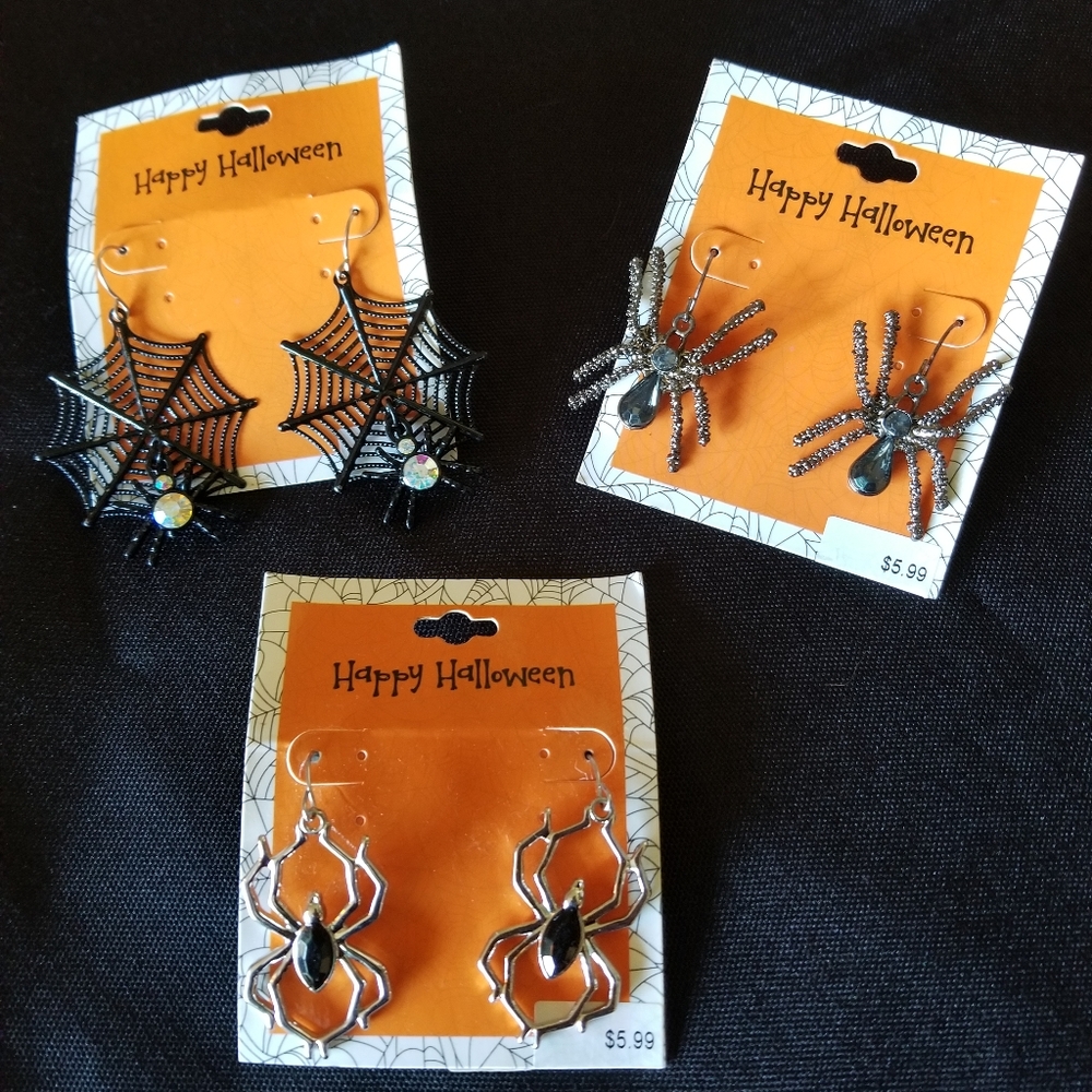 Spider lover's earing collection!